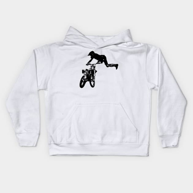 motocross Kids Hoodie by rickylabellevie